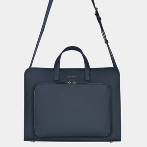 Мужская кожаная сумка Grande Ambassadeur Easy цвета синий мат