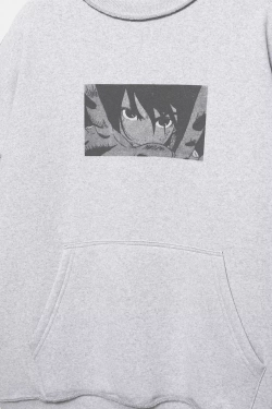 PULL&BEAR Толстовка Dan Da Dan, серый меланж