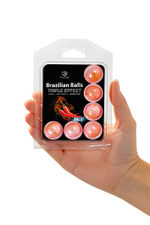 Набор из 6 шариков с массажным маслом Brazilian Balls с тройным эффектом