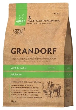 Grandorf Mini Lamb Adult - сухой корм для мини собак от 1 года (3кг)