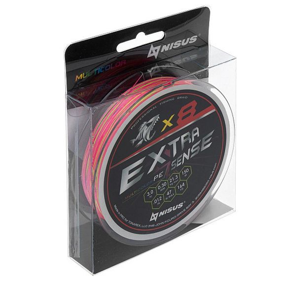 Шнур Extrasense X8 PE Multicolor 150m 3/47LB 0.30mm (N-ES-X8-3/47LB) NISUS