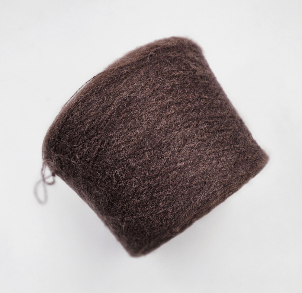 Вспушеный кашемир 40% беби як 30% шелк 20% па 10% шиитаке