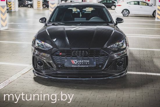 Сплиттер бампера переднего V.1 для AUDI RS5 B9 рестайлинг (19-...)