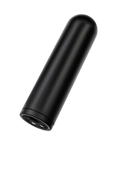 Черная перезаряжаемая вибропуля RealStick CALIBER - 7 см. (Цвет: черный)