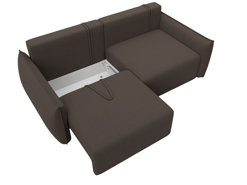 Диван прямой Лига-051 НПБ РОГОЖКА Амур 05 коричневый