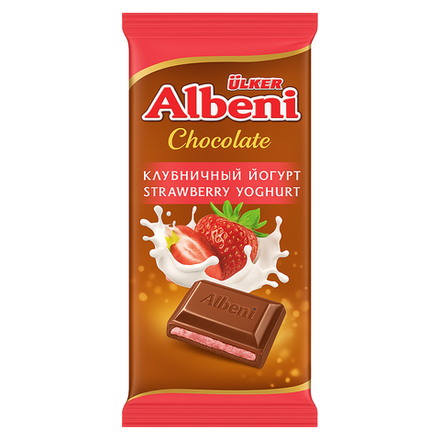 Шоколад Albeni клубничный йогурт 85 гр