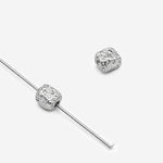 Бусина-разделитель в форме камушка 7*5,5мм, родирование