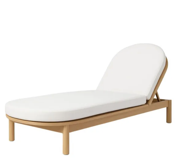 Шезлонг с матрасом Pill, массив акации