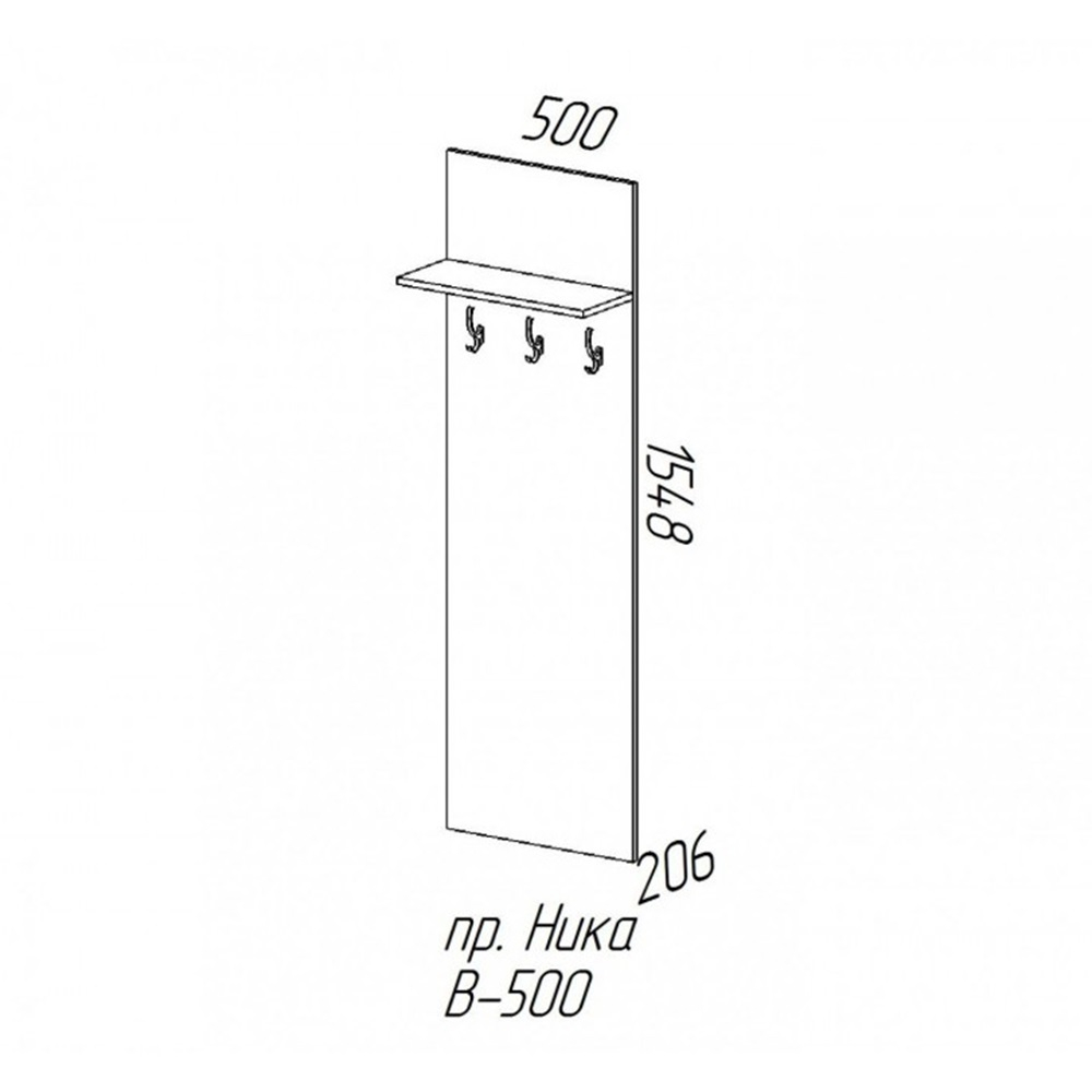 Вешалка Ника В500, венге