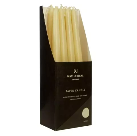Wax Lyrical - Свеча конусная 25см Слоновая кость без запаха - 1 шт. / артикул   U1102  / GTIN 5015802228502