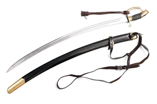 Kовaная закаленнaя Шашкa Знаменной группы (подзнаменка) 1940 г. С портупеей и темляком