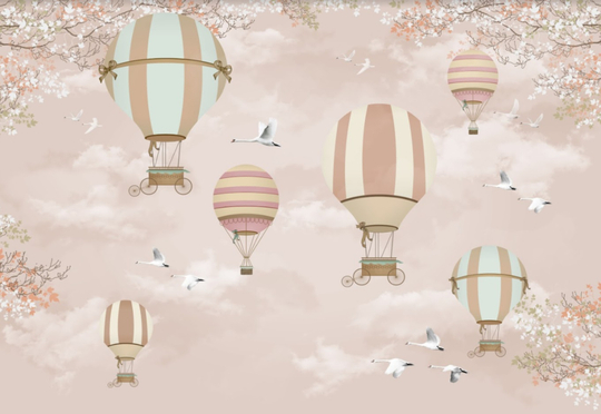 Воздушные шары и лебеди