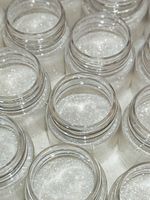 Блёстки Глиттер 301-04мм Белый прозрачный глянец - универсальные