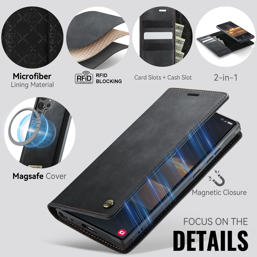 Чехол-кошелек CaseMe 2 in 1 MagSafe Samsung Galaxy S23 Ultra