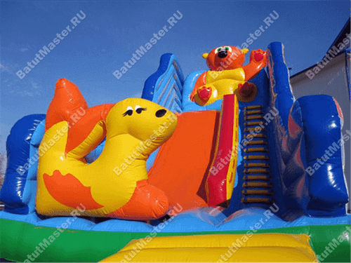 Коммерческий надувной батут "Привет, медвежонок!"
