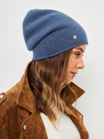 Шапка LACE удлиненная одинарная,с руликом с содержанием кашемира