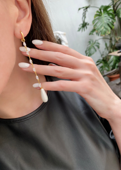 Серьги Ermolov длинные в позолоте