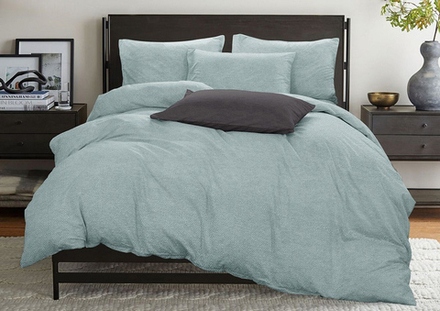 Комплект постельного белья Евро с простыней на рез.160х200 БЯЗЬ "Бирюза (ротация)" (нав. 70х70 или 50х70)