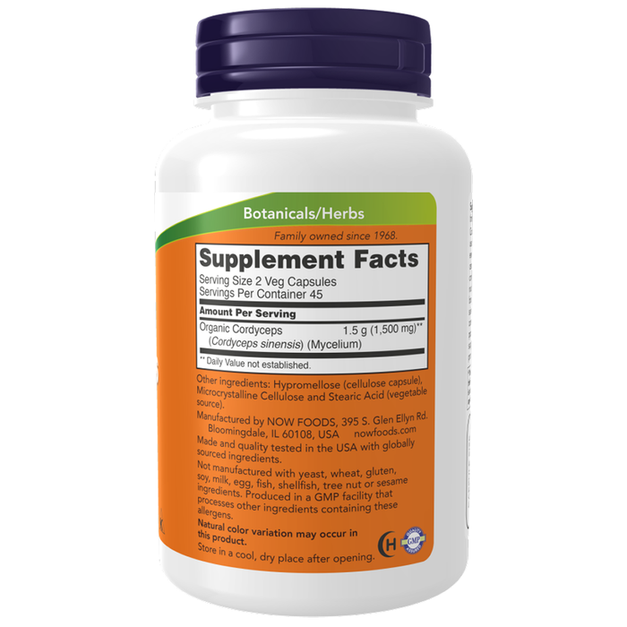Кордицепс 750 мг, Cordyceps 750 mg, Now Foods, 90 капсул 2
