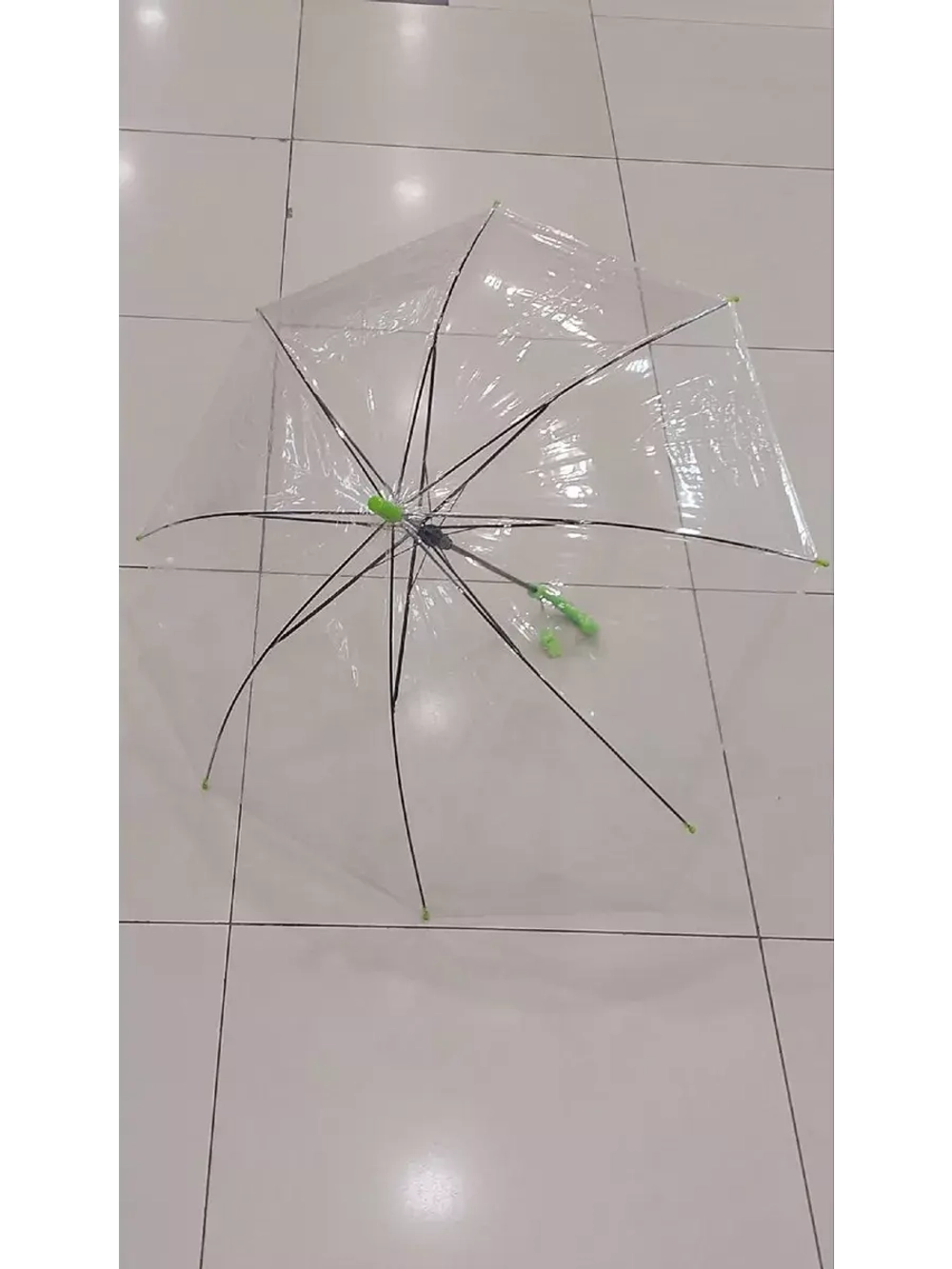 Зонт детский  складной трость прозрачный