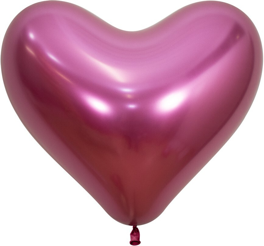 Сердце (14""/36 см) Reflex, Зеркальный блеск, Фуше (912), хром, 50 шт.