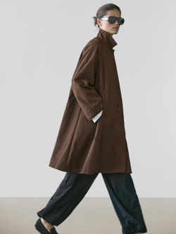 Massimo Dutti Тренч оверсайз, коричневый