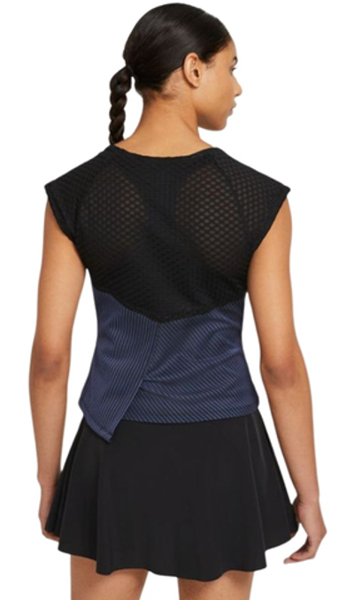 Женская футболка теннисная Nike Court Dri-Fit Advanced Slam Top W - black/white