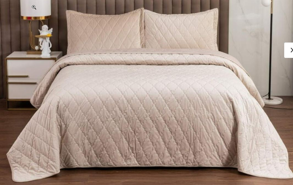 Покрывало 240х260 Деметра светлый беж