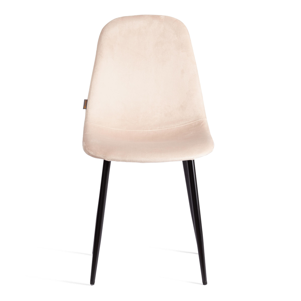 Стул BREEZE (mod. JSC-58) Велюр/металл , 44 х 53 х 86 см, creamy (кремовый) HLR 5 / черный (Комплект из 4 шт.)