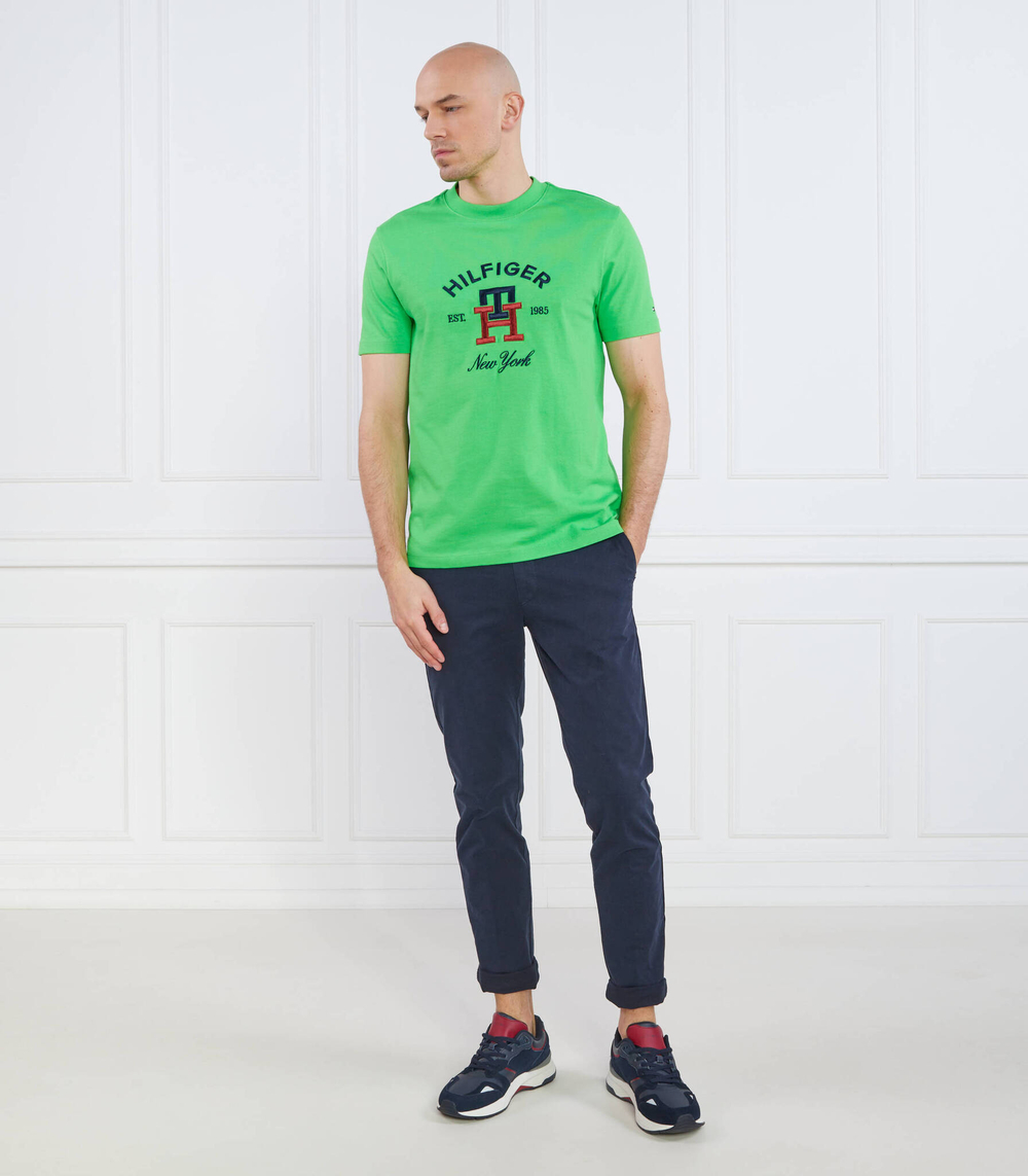 Футболка CURVED MONOGRAM Tommy Hilfiger - зеленый(MW0MW30043)