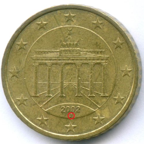 50 евроцентов 2002 год (J). Германия. Регулярный выпуск. Тип 1. Нордик VF-XF