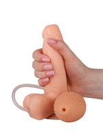 LOVETOY 15,5 см – реалистичный фаллоимитатор на присоске с грушей для эякуляции, телесный