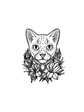 flowered cat