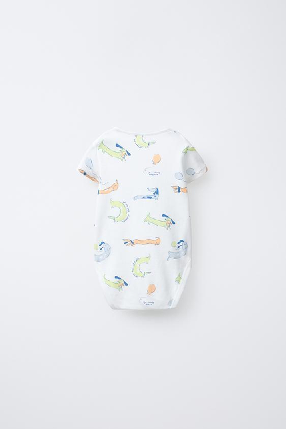 ZARA НАБОР ИЗ ПЯТИ БОДИ С ПРИНТАМИ «СОБАКИ», РАЗНОЦВЕТНЫЙ