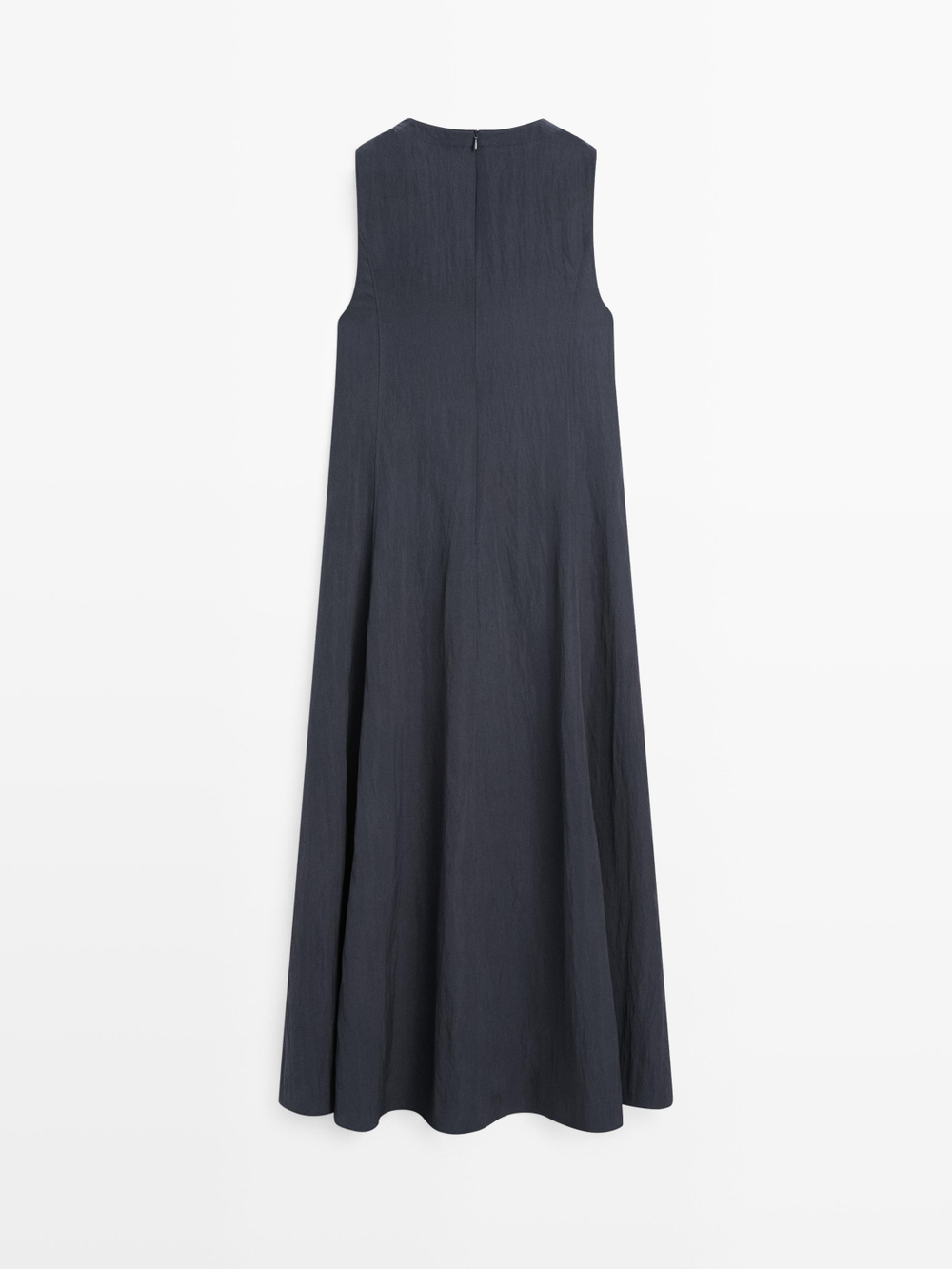 Massimo Dutti Струящееся платье миди, серый