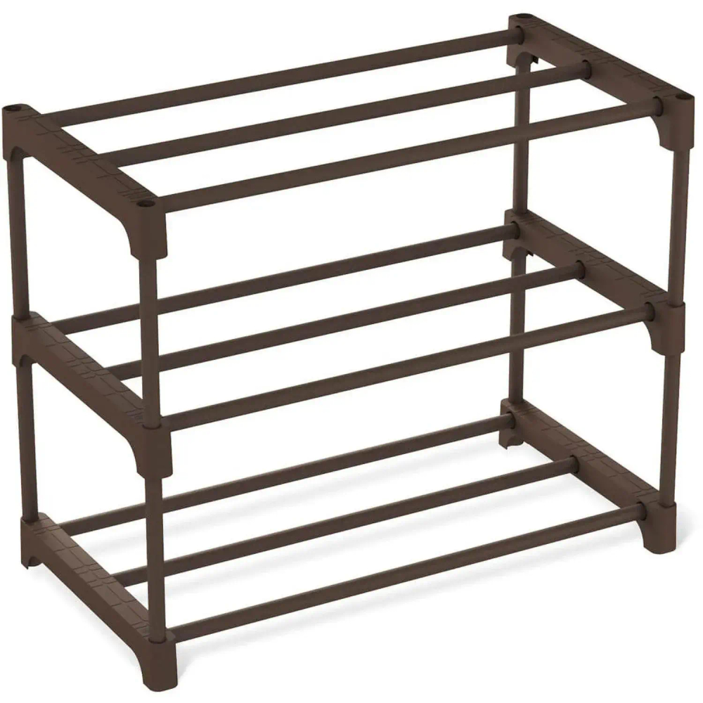 Полка для обуви EL_Sheffilton SHT-SR6-P, пластик, коричн/коричневы