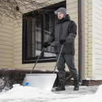 Движок для уборки снега, стальной, оцинкованный, 750 х 410 х 1100 мм, стальная рукоятка, Сибртех