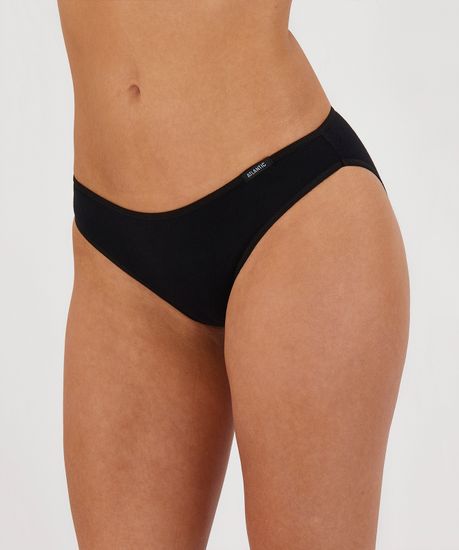 Женские трусы (2 шт.) слипы бикини Atlantic, хлопок, Basic 2BLP-581 черные