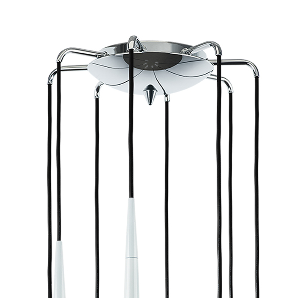 807086 Подвес PUNTO 8х25W G9 ХРОМ/БЕЛЫЙ