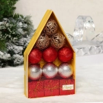 Набор украшений «Майя» 5 см, Красный, шампань