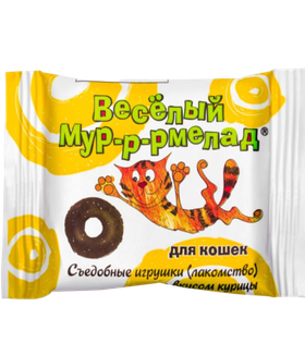 Мармеладки "Веселый мурмелад" для кошек со вкусом курицы, 6гр