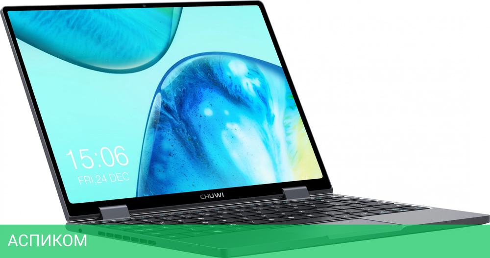 Ноутбук Chuwi MiniBook X N-series N100 12Gb SSD512Gb Intel UHD Graphics 10.51" IPS Touch WQXGA (1920x1200) Windows 11 Home grey WiFi BT Cam 3800mAh (1746362)