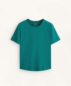 Oysho Футболка из технологичной ткани с короткими рукавами, сине-зеленый