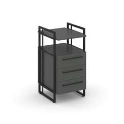 Rift Direct Тумба приставная RF.TPRR-001 Антрацит NEW/Металл Черный/Черный Ручки 424*500*821