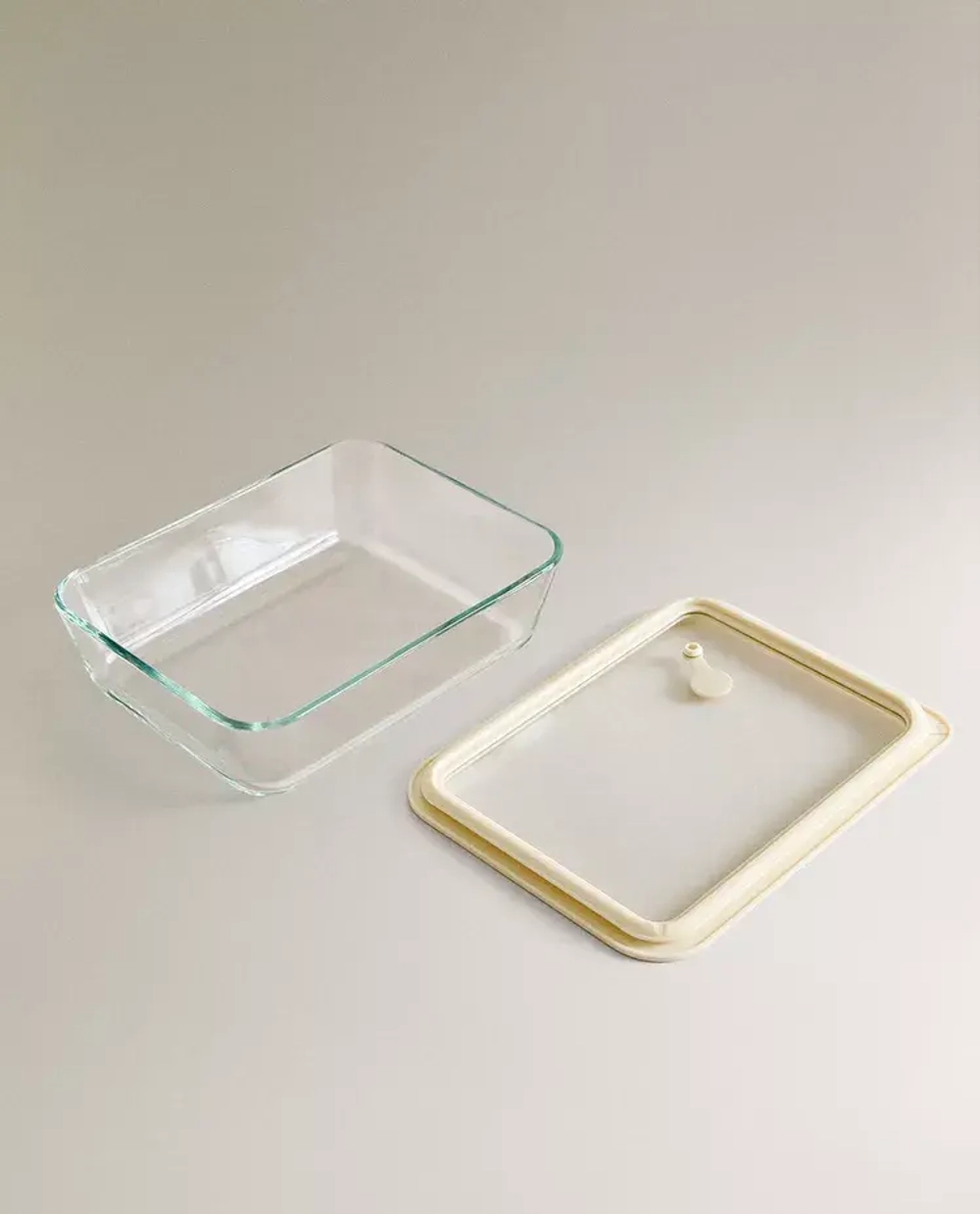 ZARA HOME ГЕРМЕТИЧНЫЙ КОНТЕЙНЕР ДЛЯ ПИЩЕВЫХ ПРОДУКТОВ, 1400 МЛ, КРЕМОВЫЙ