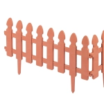 Заборчик декоративный Мегасад Штакетник 49,5х21см, 4 секции, полипропилен, терракот, HD7052