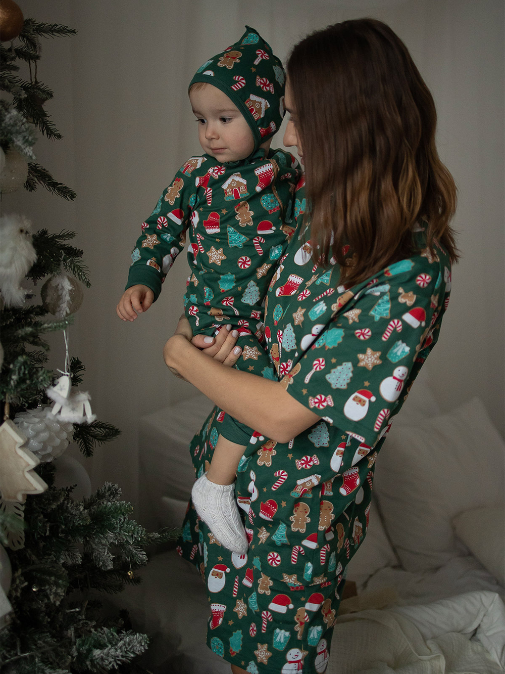 Комбинезон на манжетах Mjölk Имбирный пряник, с рукавом реглан, уценка