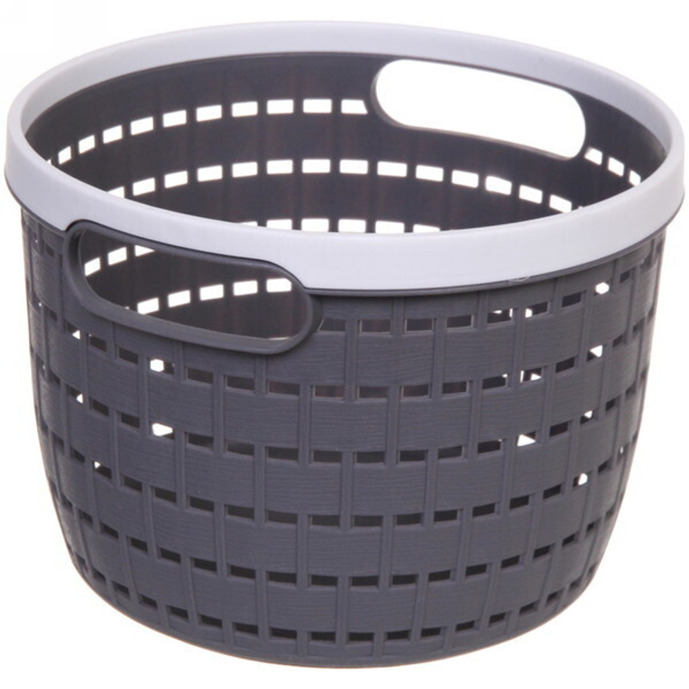 Корзина для хранения «Плетёнка» серая 17,5х13см