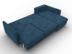 Диван угловой Лига-064 НПБ угол универсальный ВЕЛЮР BRUT 11 синий