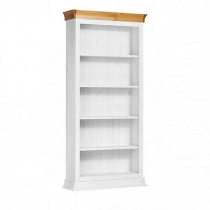 Стеллаж для книг, 100x210x41, Бостон 405, белый воск/антик
